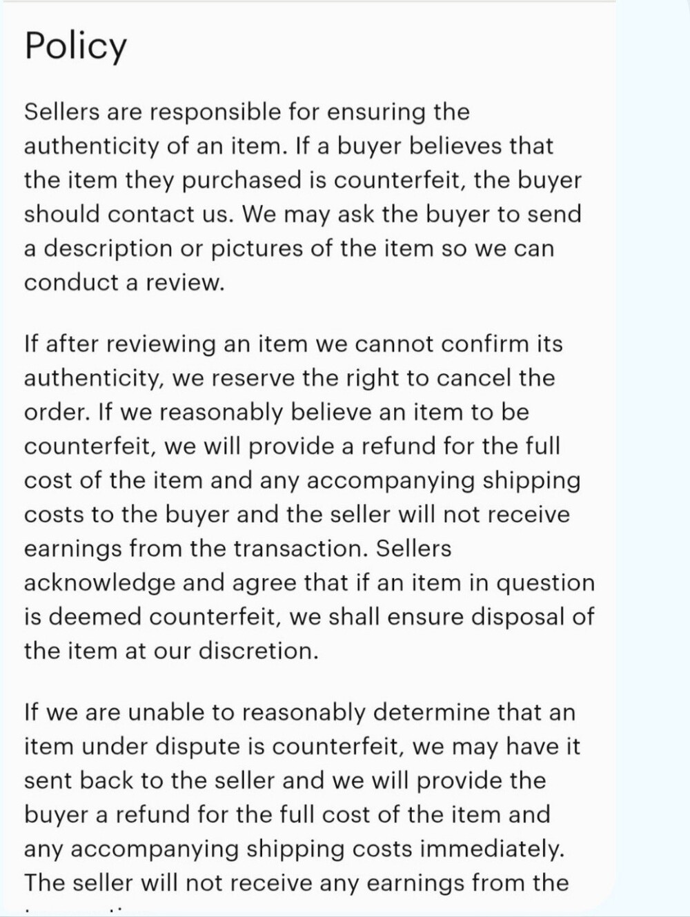 Poshmark Counterfeit Policy - Picture 3 of 4